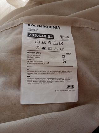 Cortinas Ikea , modelo ROSENROBINIA