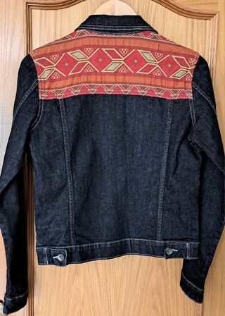 Cazadora vaquera mujer negra decorada S