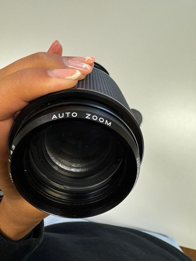 Obiettivo Olympus OM 55-200mm Vivitar con custodia
