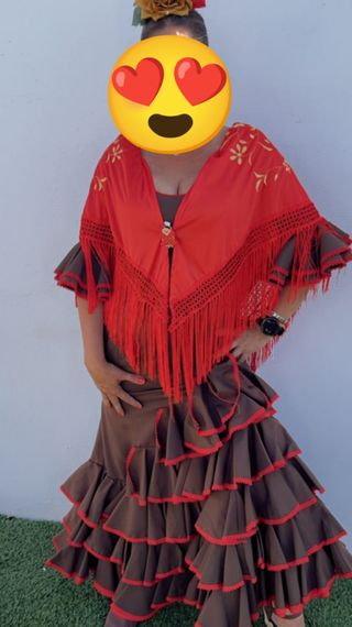 Vestido flamenca, sevillana, rociera