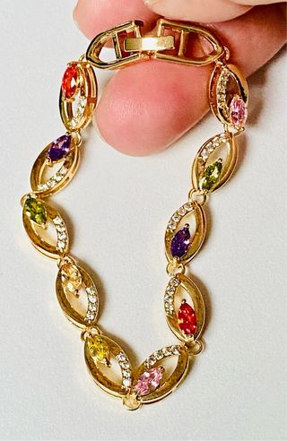 Pulsera articulada en oro goldfilled de 18 kilates