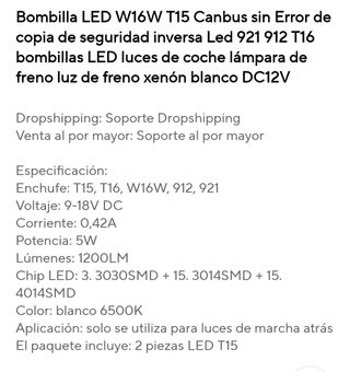 Bombillas Led T15