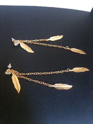 Pendientes extra largos dorados!