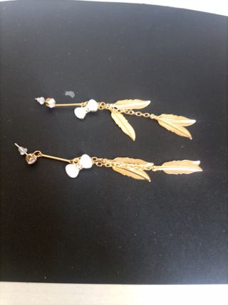 Pendientes extra largos dorados!