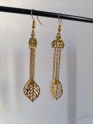 Pendientes extra largos dorados!