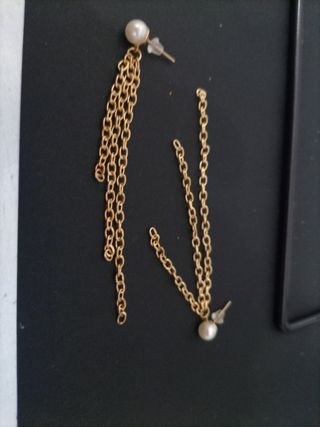 Pendientes extra largos dorados!