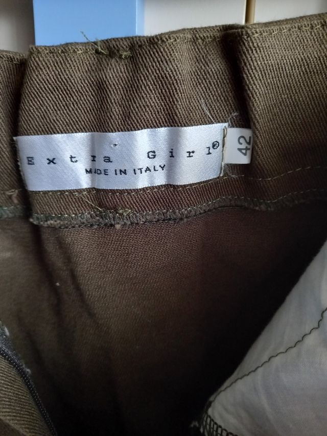 Gonna midi verde militare