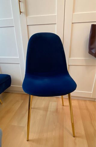 Sillas tercipelo azul