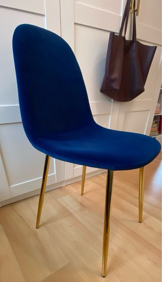 Sillas tercipelo azul