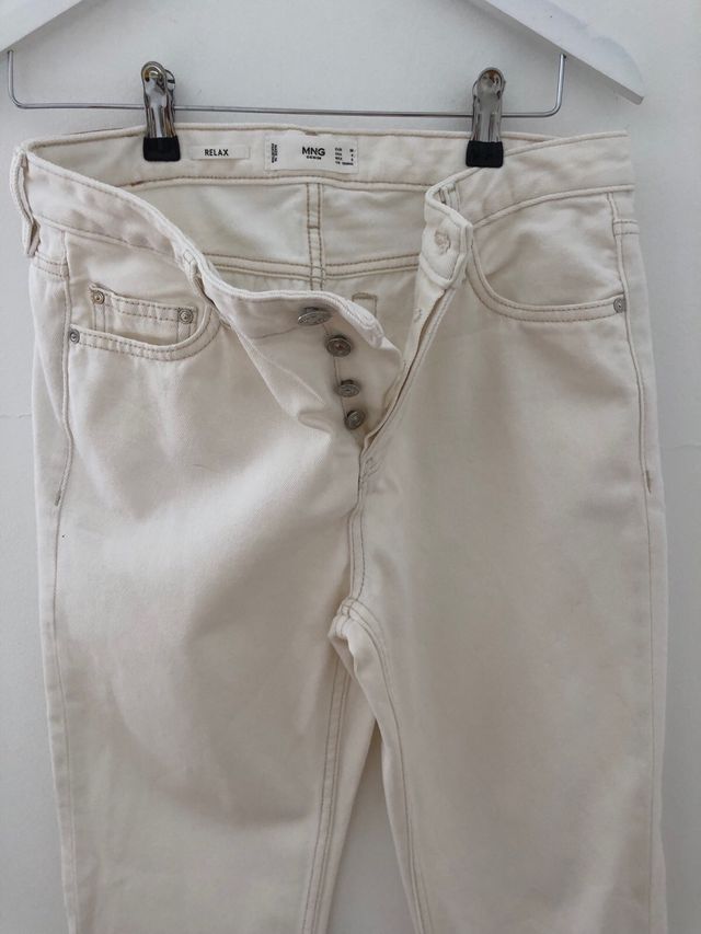 Pantalon vaquero blanco