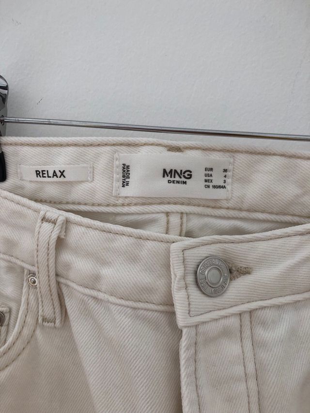 Pantalon vaquero blanco