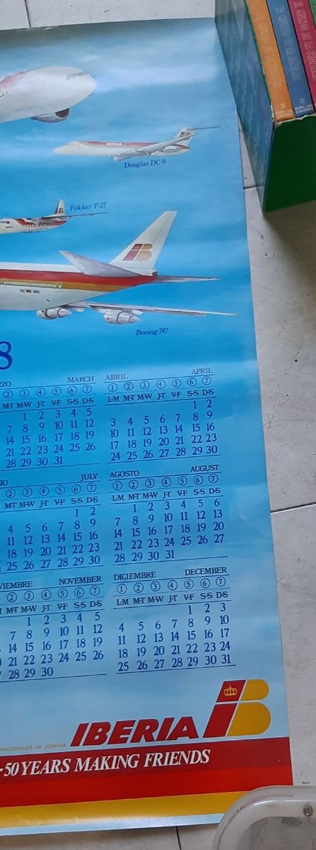 Poster/calendario Iberia 1978