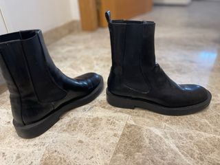 Botin negro caña fina 