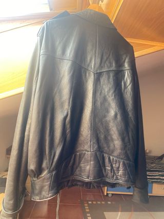Cazadora cuero piel de ovino
