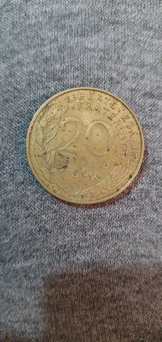 3 Monete 20 centesimi Francese 1969