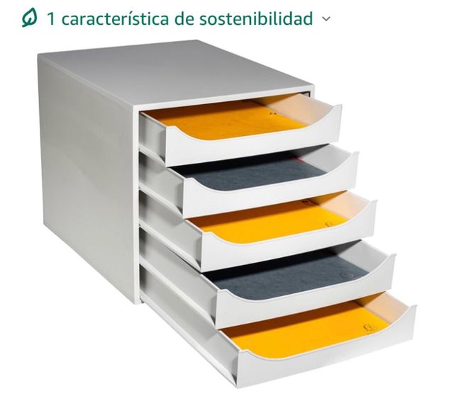 Cajón para documentos folios 5 baldas