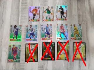 Lote de 139 cartas fútbol 2010-2011