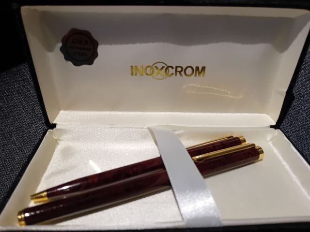 Astuccio per penne e penne Inoxcrom Gold