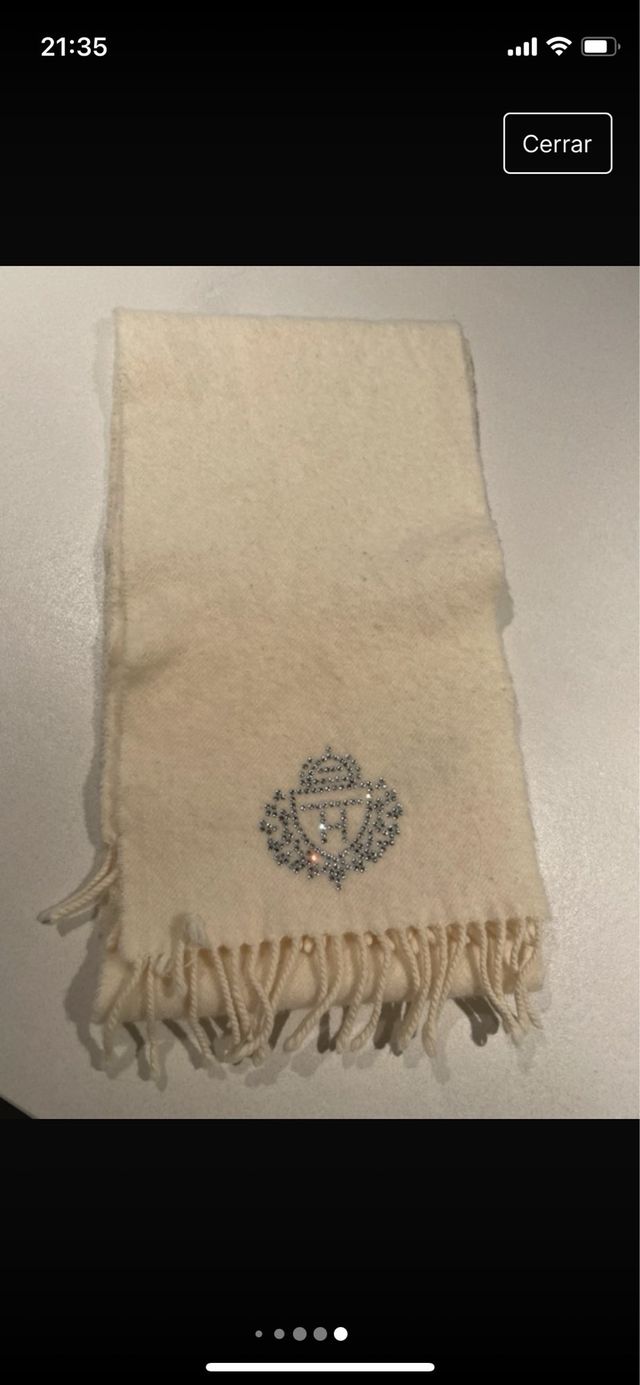 Bufanda Color Hueso Tommy Hilfiger