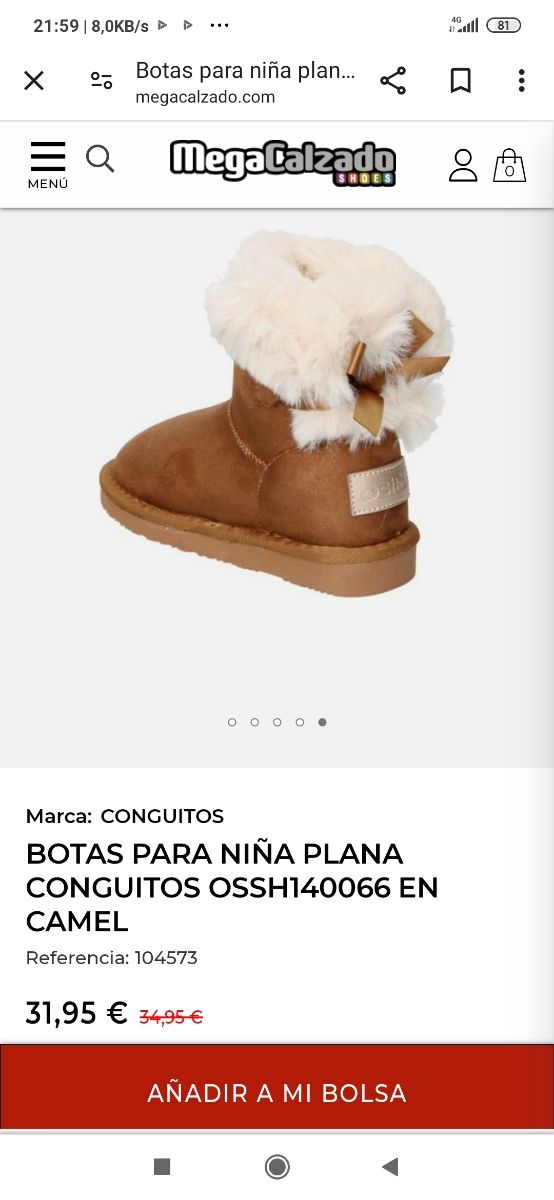 BOTAS CONGUITOS OSITO 22