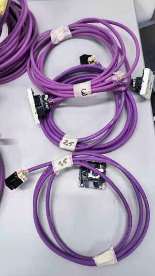 Cables de red, lote con terminales 