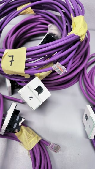 Cables de red, lote con terminales 