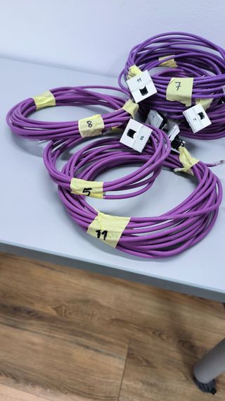 Cables de red, lote con terminales 