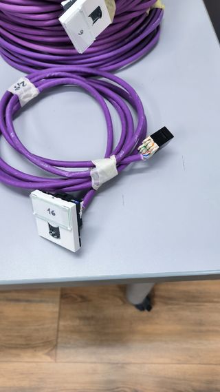 Cables de red, lote con terminales 