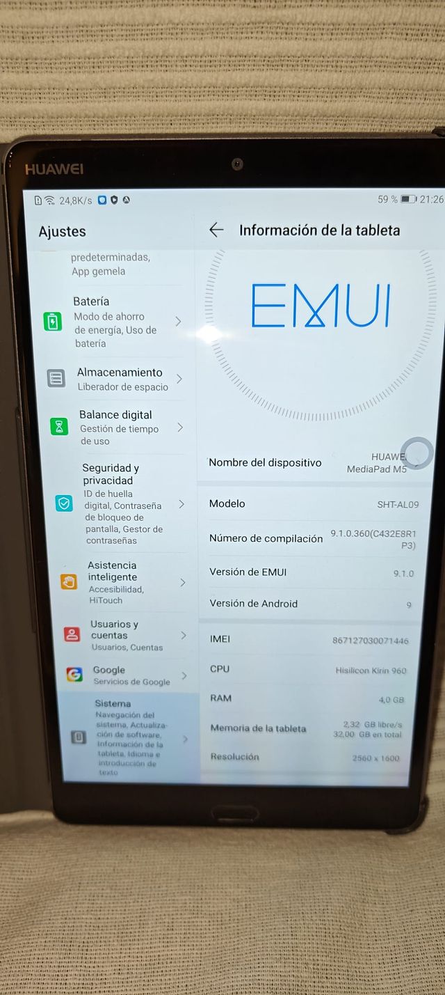 huawei matepad m5 8,4" 5G 32 GB