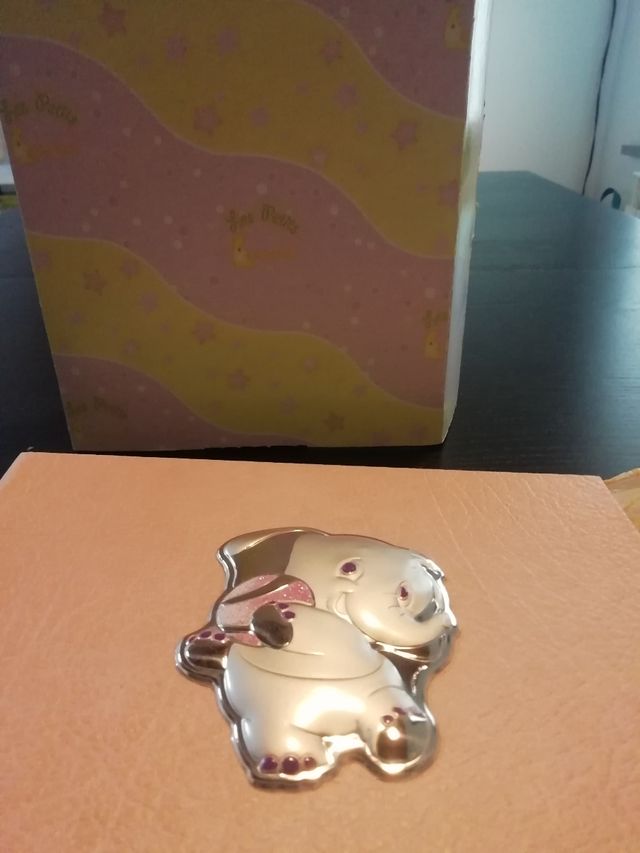 Album di foto per bambina con laminato in argento