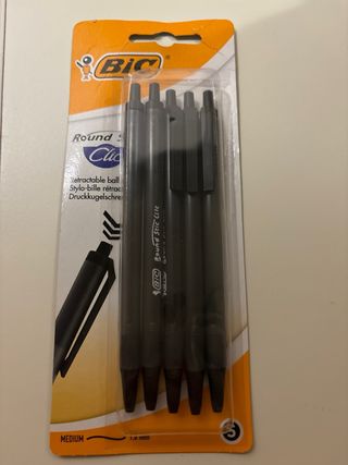 Boligrafos negros BIC