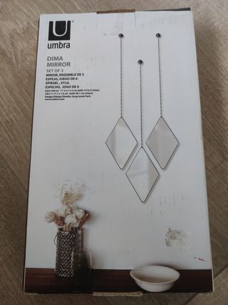 set de 3 espejos Umbra Dima Diamond