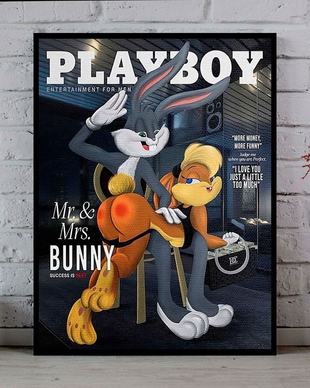 Cuadro ilustracion decorativa Playboy bugs Bunny