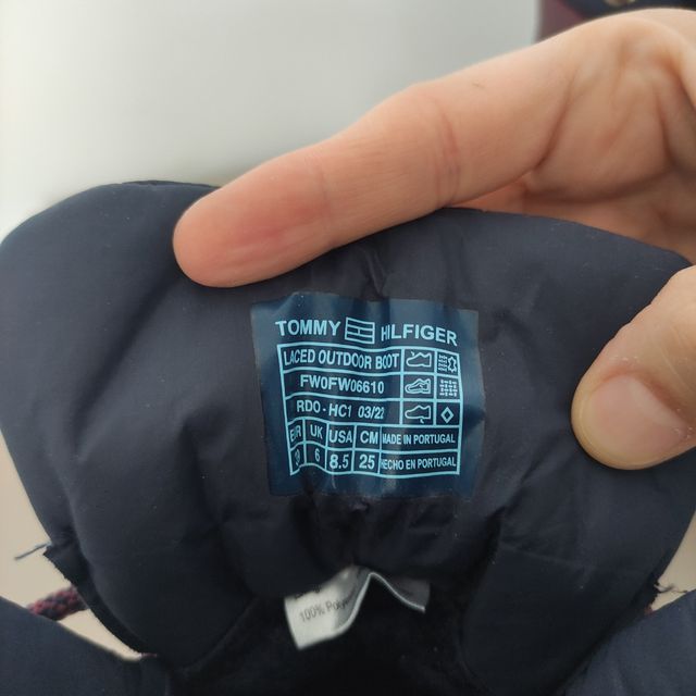 Botas piel y naylon Tommy Hilfiger. Talla 39