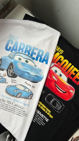 Camisetas Rayo Mcqueen y Sally