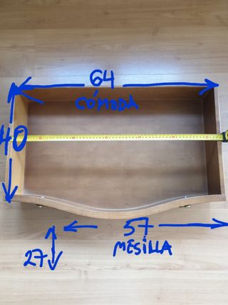 ANTIGUAS MESILLAS CÓMODA Y ESTRUCTURA CAMA MATRIM