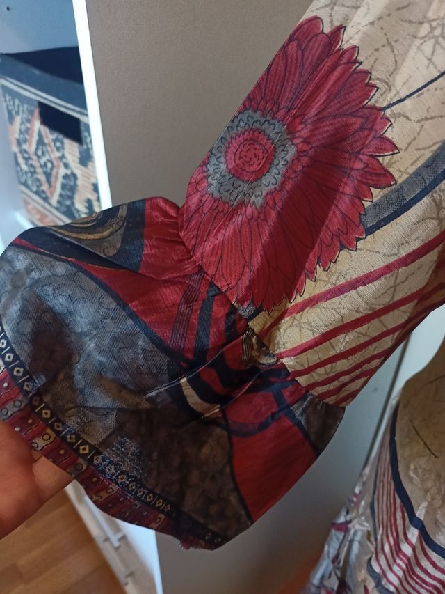 Vestido largo seda indio