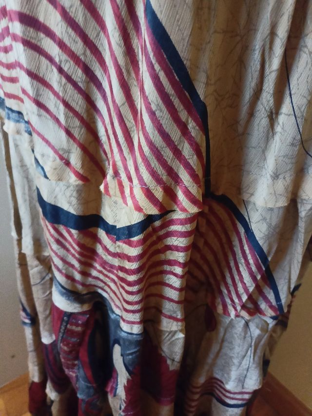 Vestido largo seda indio