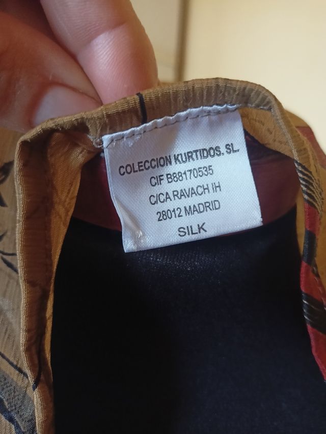 Vestido largo seda indio