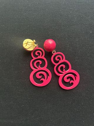 Pendientes rosa fucsia