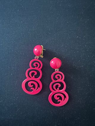 Pendientes rosa fucsia