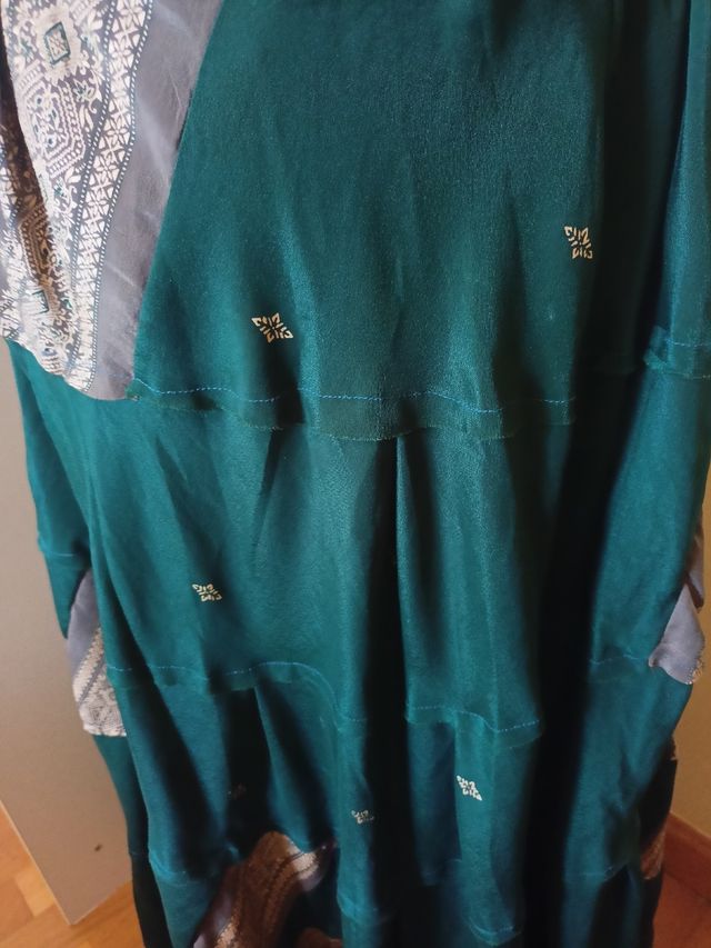 Vestido largo seda indio