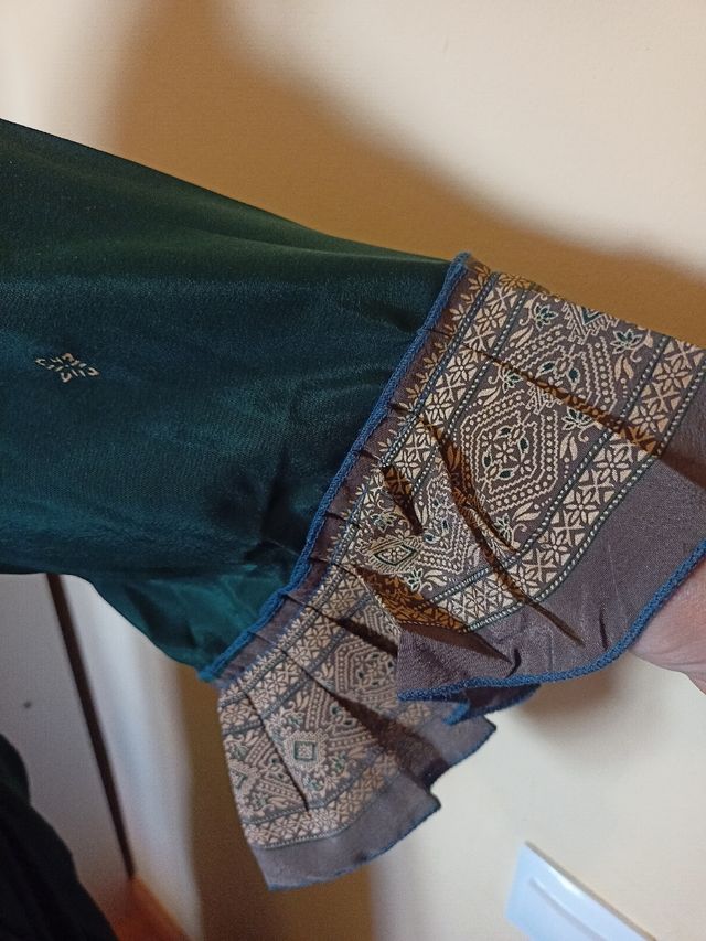 Vestido largo seda indio