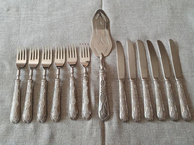 Set coltelli e forchette argento