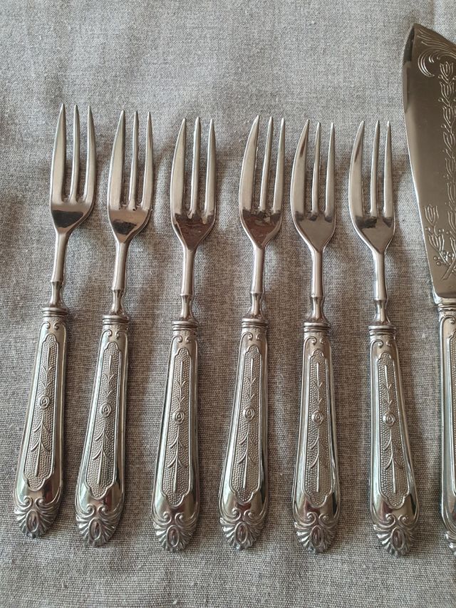 Set coltelli e forchette argento