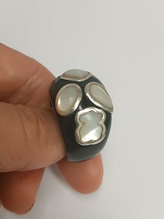 Anillo Tous plata y nacar 