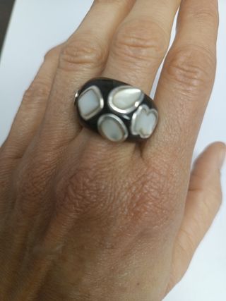 Anillo Tous plata y nacar 