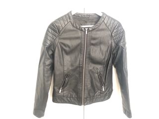 Cazadora cuero sintetico negro