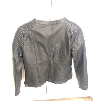 Cazadora cuero sintetico negro