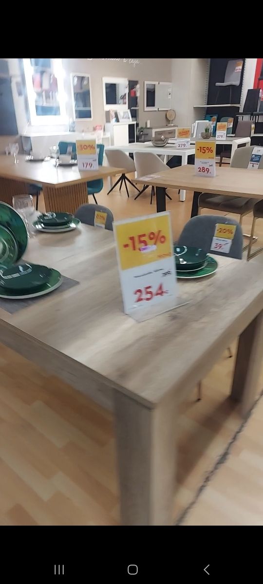 Mesa extensible de oferta
